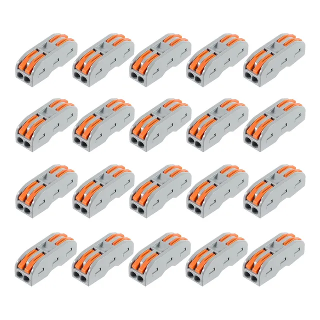 20 Piezas Conector Rapido Cable Electrico Spl-2 Awg 2 Pin
