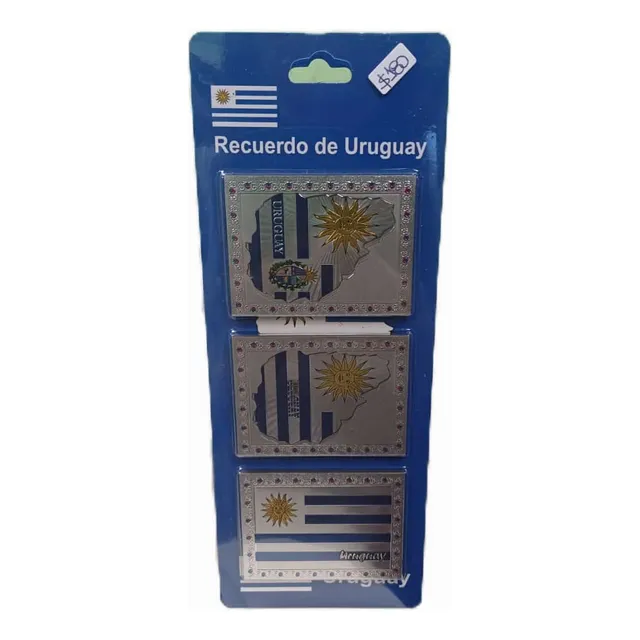 Imanes De Uruguay X 3 Recuerdo De Uruguay 6,5cm X 5cm
