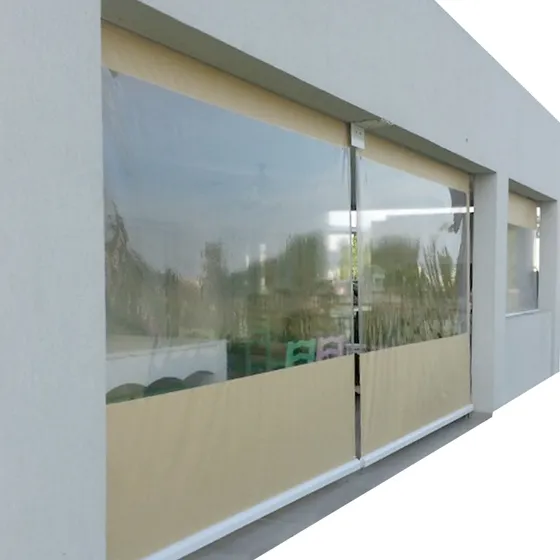 Lona Lisa Cristal Transparente Cerramiento Toldo  Galería