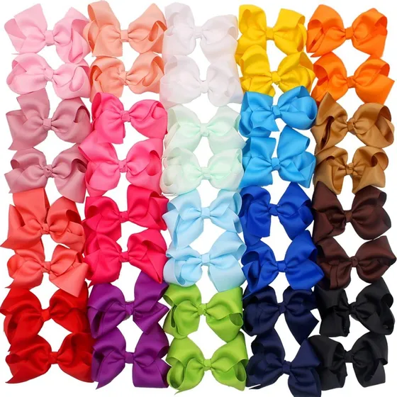 40 Pinzas Para Niñas Bebé Lazos, Pinzas Pelo Niña