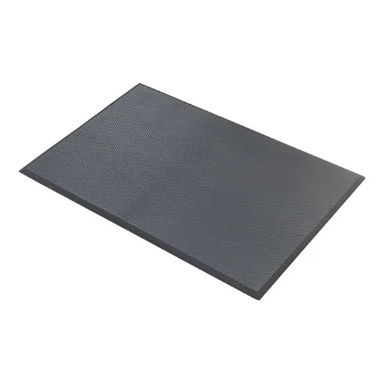 Alfombra Anti Fatiga Impermeable De Goma 34x23 Negra Winco