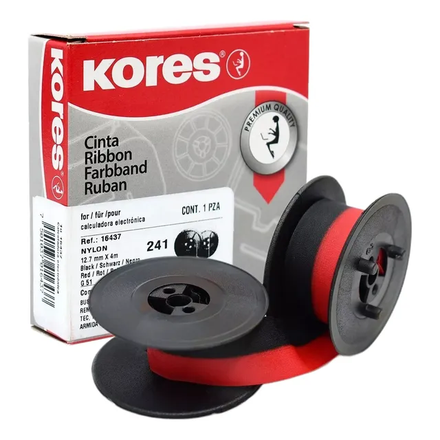 Cinta Para Calculadora Kores 241 Bicolor Pack C/10pz