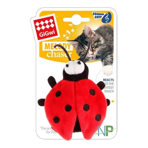 Brinquedo para gatos Gigwi Melody Chaser Beetle com som. Não