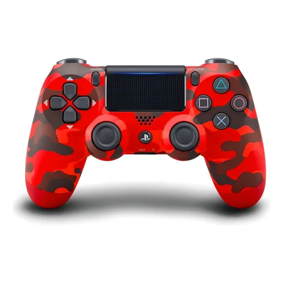 Controle Joystick Sony PlayStation Dualshock 4 Ps4 Cor Vermelho Camuflage