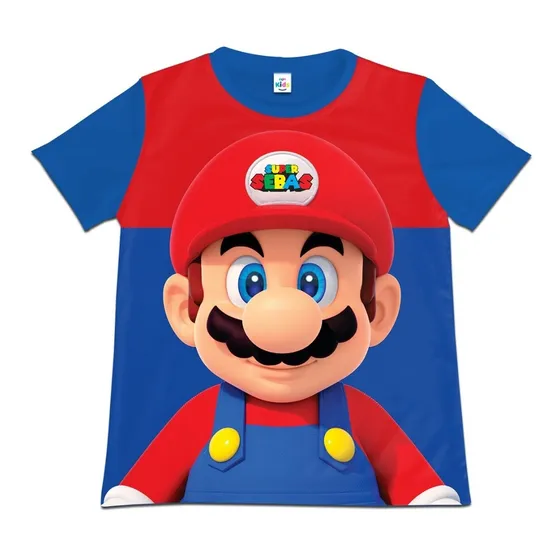 Franela Camisa Niño Niña Super Mario Bros En Algodon