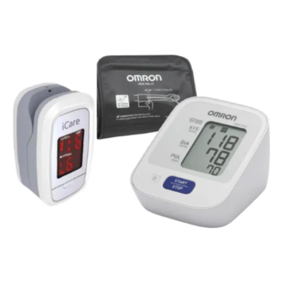 Kit Tensiometro De Brazo Omron Hem-7122 + Oximetro Icare