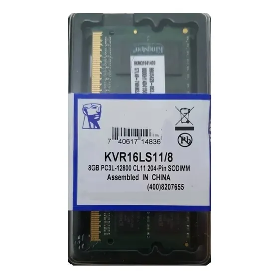 Memoria Ram Laptop 8gb Ddr3l 2rx8 Pc3l 12800 1600 Mhz