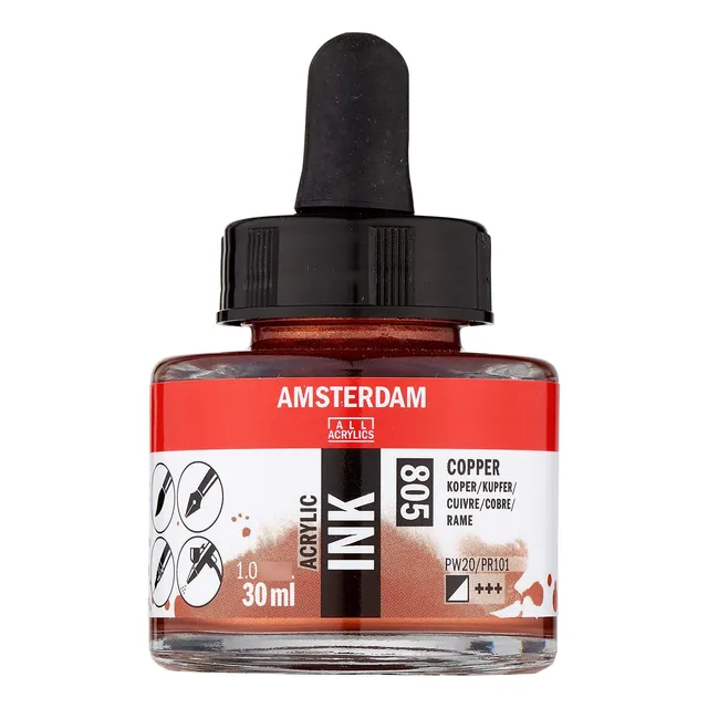 Botella Tinta Acrílico 30 Ml Cobre 805 ---