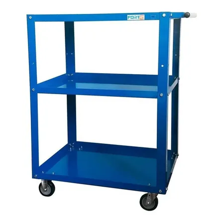 Carrinho Fortg Fortg-75000 Azul Metal Sem Gavetas Rodas 80kg