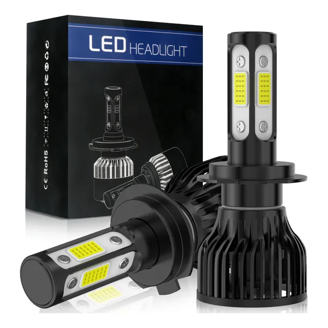 Kit Lâmpada 4 Lados Super Led H4 H7 H8 H11 9005 Hb3 9006 Hb4