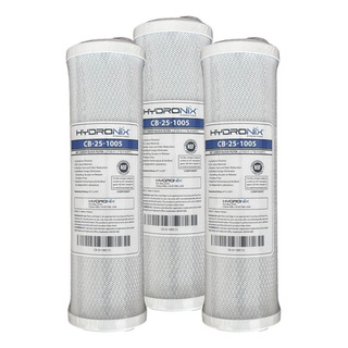 3 Filtros De Carbón En Bloque 2.5x10 5 Micras Hydronix 3 Filtros De Carbón En Bloque 2.5x10 5 Micras Hydronix