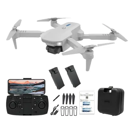 Drone Pro Full Hd Dobrável Wi-fi Câmera Completo 2 Baterias Cinza