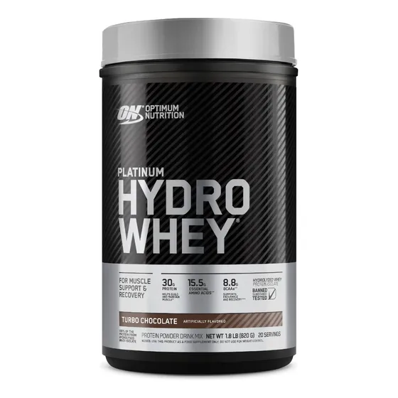 Whey Platinum Hydro whey - sabor Turbo Chocolate 820g Optimum Nutrition