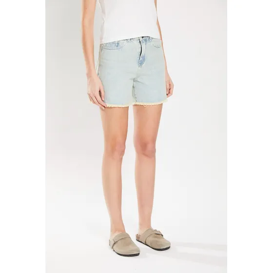 Bermuda Midi Denim Matizado - Matizado - Koxis Mujer