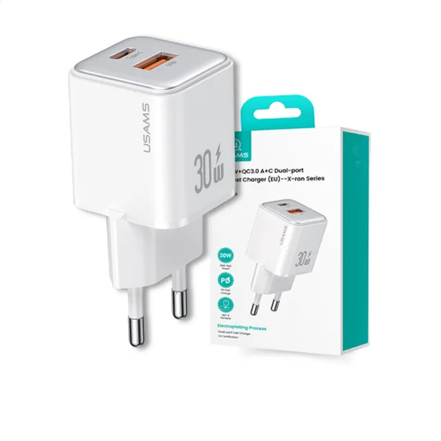 Carregador Fonte Turbo 30w Usb C Para Macbook Apple Usams