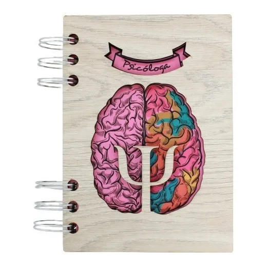 Libreta, Cuaderno Profesiones De Madera Psicologia 1/2 Carta