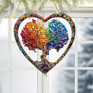 Atrapasoles Envuelto En Forma De Corazón Con Forma De Árbol Atrapasoles Envuelto En Forma De Corazón Con Forma De Árbol