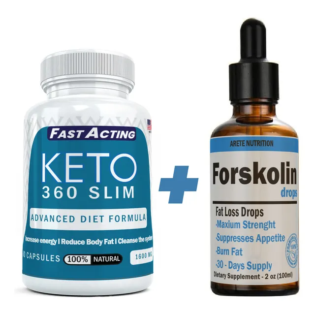 Keto Adelgazante Ansiedad Keto + Forkolin Liq Perder Peso 