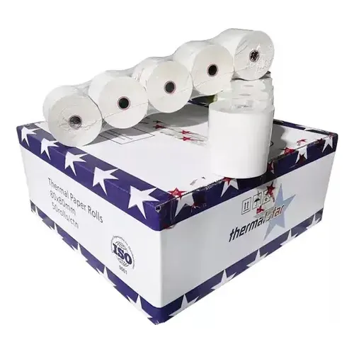 Caja X 50 Rollos Térmicos 80x80 Mm 65grs Color Blanco