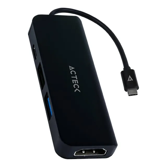 Hub Acteck Gate 4p Dh645 Multipuerto 4 En 1 Usb-c Hdmi 4k