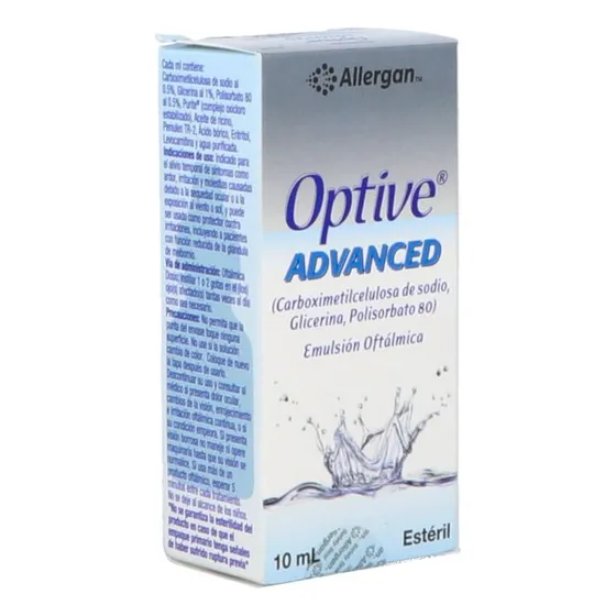 Optive Advanced Solución Oftálmica Estéril Caja Con Frasco C