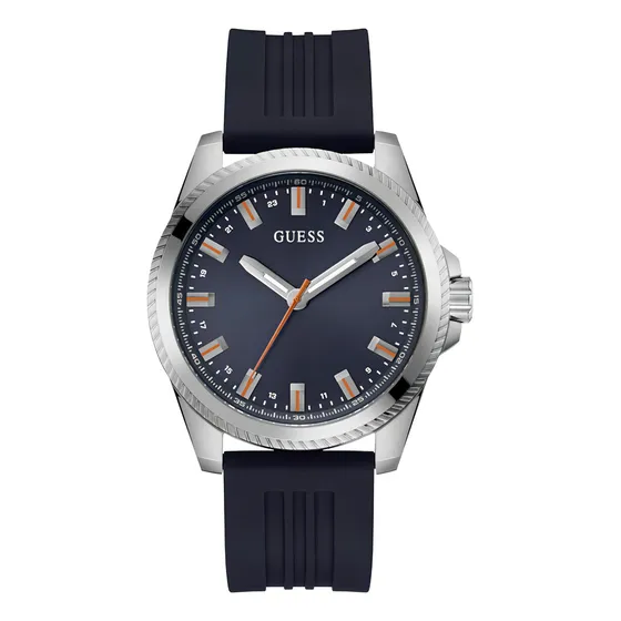Reloj Para Hombre Guess Champ GW0639G1 Color Azul oscuro Bisel Plateado
