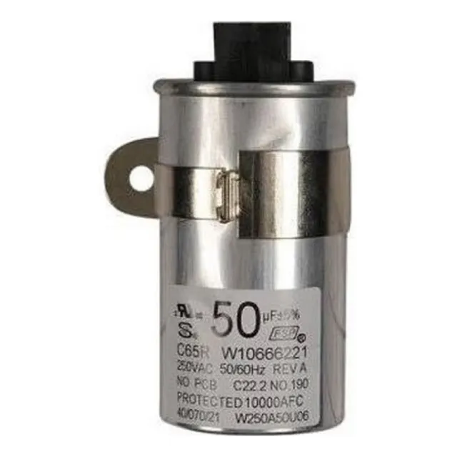 Whirlpool W10804664 Capacitor 50mfd 250vac 50-60hz W10666221