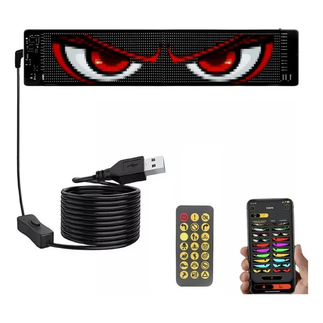 Lámpara Ojos Diablo Para Autos, Pantalla Led Flexible.