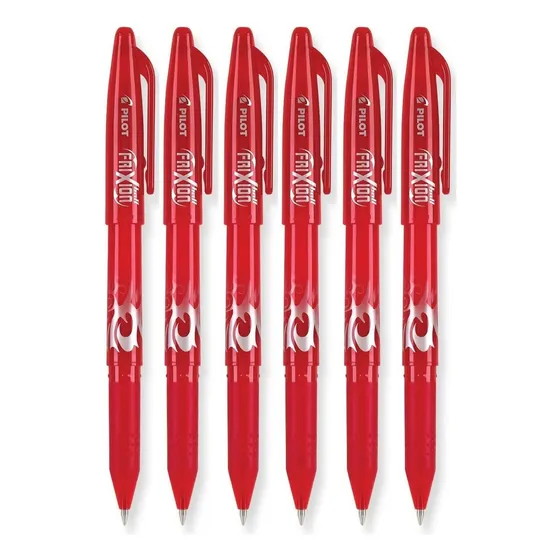 Pilot Frixion Ball 0.7mm Erasable Gel Pens, Fine Point, Red