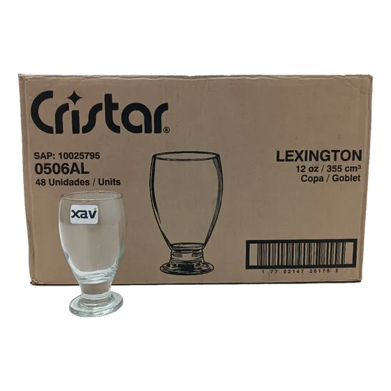 Caja 48 Copa Agua Vidrio Lexington 0506al Cristar 2399 Xavi