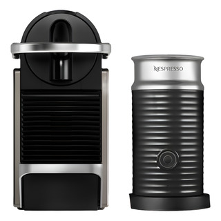 Cafetera Nespresso Pixie Titan + Aeroccino + Café De Regalo Cafetera Nespresso Pixie Titan + Aeroccino + Café De Regalo