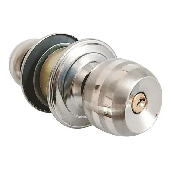 Chapa Cerradura Metalica Pomo Redondo Puerta + Juego Llaves 