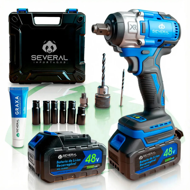 Chave De Impacto Several Importados Furadeira Parafusadeira Recarregável Bateria 48v -2000...