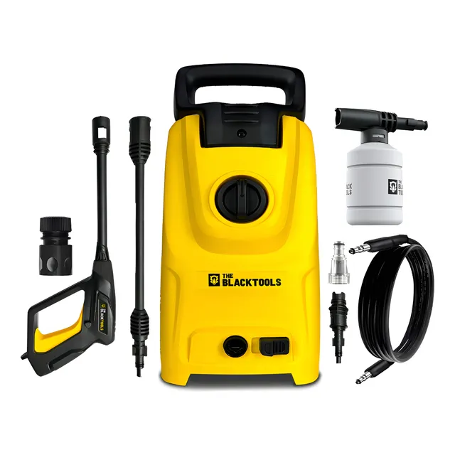Lavadora De Alta Pressão Portátil Turbo 1400w 1500psi Cor Amarelo The Black Tools