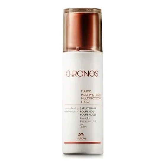 Fluido multiprotector Natura Chronos Fps 50, incoloro, 50 ml, tipo de piel normal