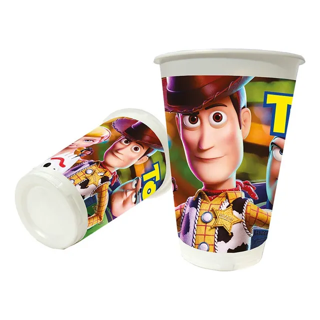 Vasos X12 Temáticos Logo Toy Story Para Niño Cumpleaños