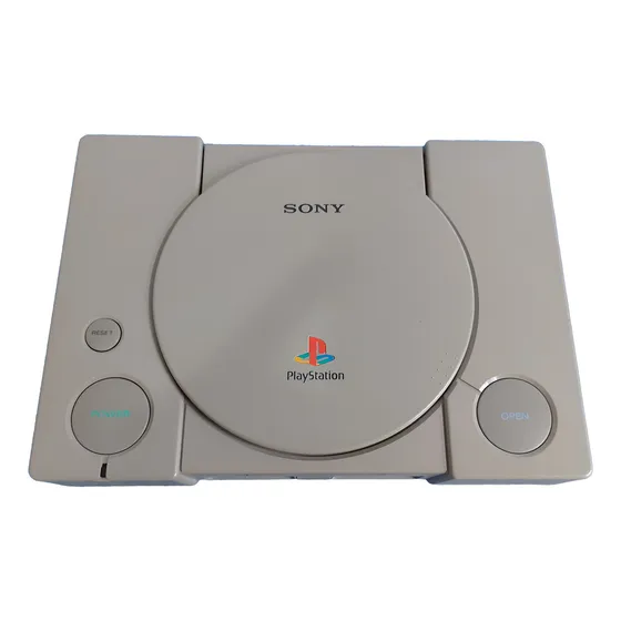 Playstation 1 Fat Tijolão Play 1 Console Completo Lendo Tudo
