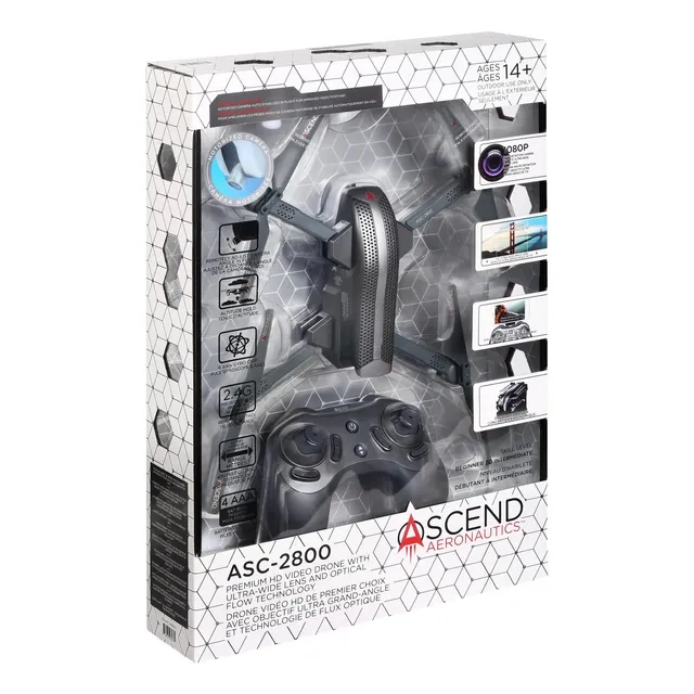 Ascend Aeronautics Asc2800 Premium Hd Video Drone Color Gris