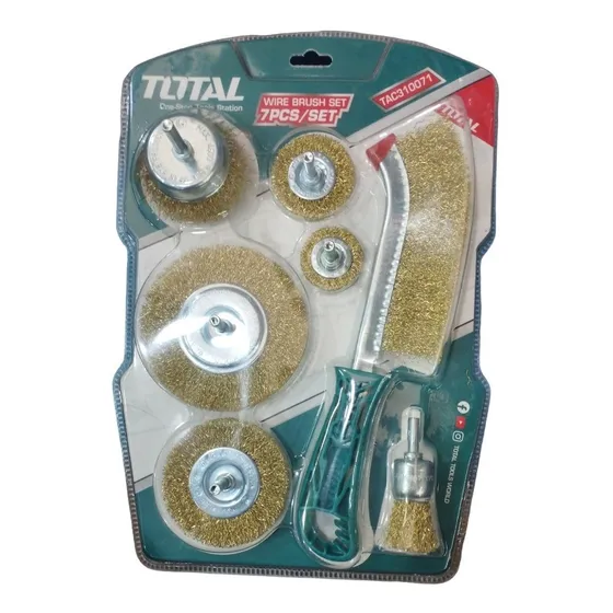 Cepillo De Alambre Set 7 Pzas Total Tac310071