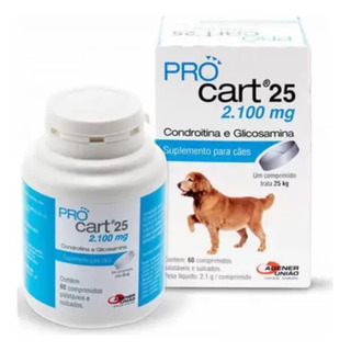 Procart 25 Condroitina E Glicosamina 60 Comp Cães Procart Agener União Procart 25 Condroitina E Glicosamina 60 Comp Cães Procart Agener União