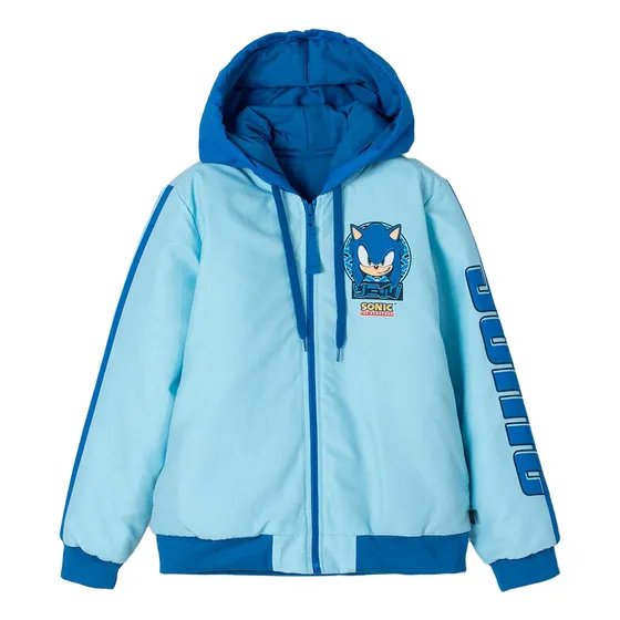 Chaqueta De Sonic Azul Con Cierre Para Niño