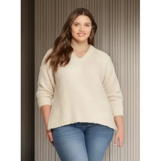 Sueter Tejido Calido Tipo Borrega Mujer Talla S - M