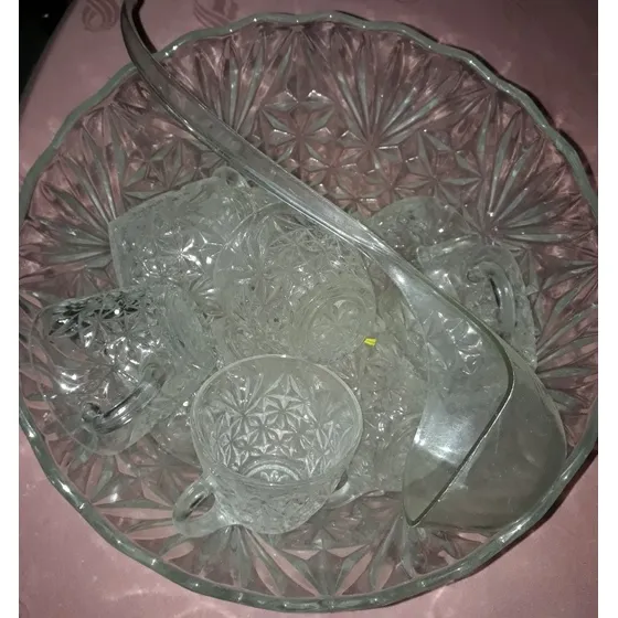 Set De Coctelera De Cristal Con Tazas