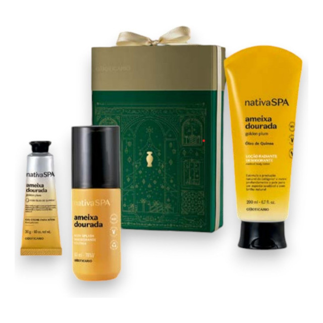 Presente Kit Nativa Spa Ameixa Dourada O Boticário Presente Kit Nativa Spa Ameixa Dourada O Boticário