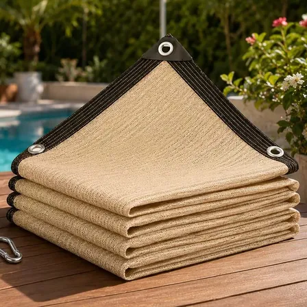 4x6m Tela Sombreamento Toldo Sombrite Garagem Proteção 95% Amarelo Beige