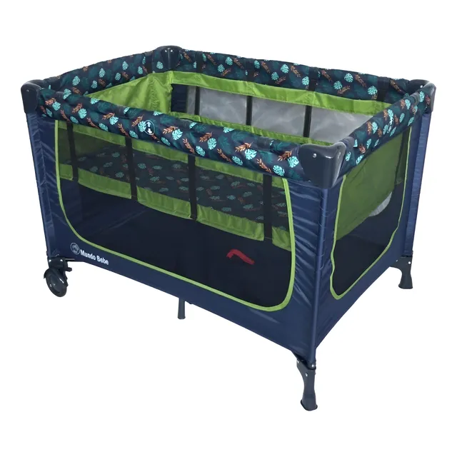 Cuna Corral De Bebe,2 Niveles,frenos En Ruedas, Cobertor Tul
