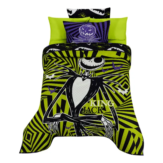 Edrecolcha Matrimonial Jack Skellington - Providencia Color Verde Lima