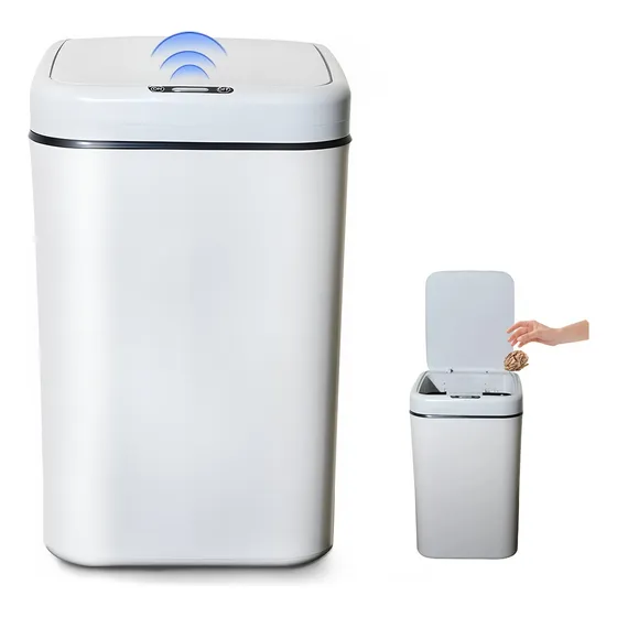 Lixeira Inteligente 17 L Sensor Automático Cozinha Cinza