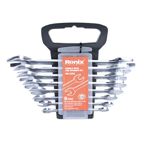 Juego Llaves Dobles Abiertas Ronix 8 Piezas Soporte Plastico