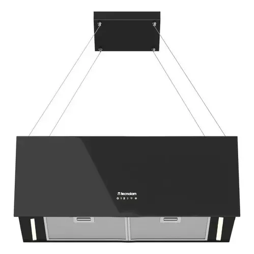 Campana De Isla 75cm 110v Negro  Tecnolam  0220spazioisbk75